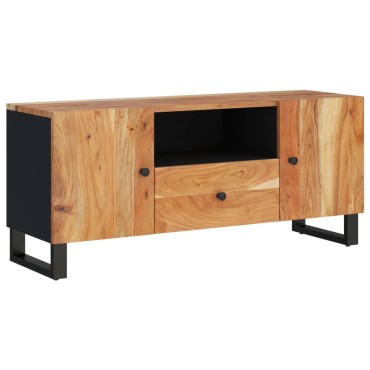 vidaXL Έπιπλο Τηλεόρασης 105x33,5x46cm Μασίφ Ξύλο Ακακίας & Επ. Ξύλο