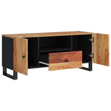 vidaXL Έπιπλο Τηλεόρασης 105x33,5x46cm Μασίφ Ξύλο Ακακίας & Επ. Ξύλο