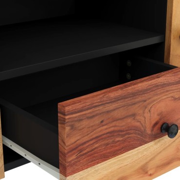 vidaXL Έπιπλο Τηλεόρασης 105x33,5x46cm Μασίφ Ξύλο Ακακίας & Επ. Ξύλο
