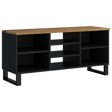 vidaXL Έπιπλο Τηλεόρασης 100x33x46cm Μασίφ Ξύλο Μάνγκο & Επεξ. Ξύλο