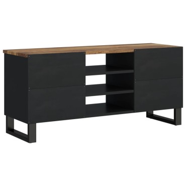 vidaXL Έπιπλο Τηλεόρασης 100x33x46cm Μασίφ Ξύλο Μάνγκο & Επεξ. Ξύλο