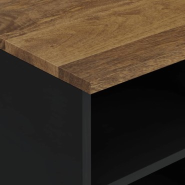 vidaXL Έπιπλο Τηλεόρασης 100x33x46cm Μασίφ Ξύλο Μάνγκο & Επεξ. Ξύλο