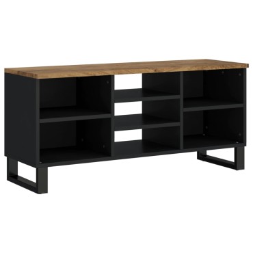 vidaXL Έπιπλο Τηλεόρασης 100x33x46cm Μασίφ Ξύλο Μάνγκο & Επεξ. Ξύλο