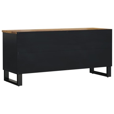 vidaXL Έπιπλο Τηλεόρασης 100x33x46cm Μασίφ Ξύλο Μάνγκο & Επεξ. Ξύλο