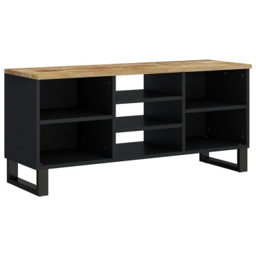 vidaXL Έπιπλο Τηλεόρασης 100x33x46cm Μασίφ Ξύλο Μάνγκο & Επεξ. Ξύλο