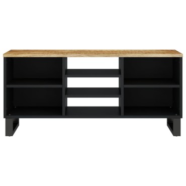 vidaXL Έπιπλο Τηλεόρασης 100x33x46cm Μασίφ Ξύλο Μάνγκο & Επεξ. Ξύλο
