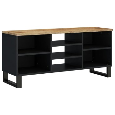 vidaXL Έπιπλο Τηλεόρασης 100x33x46cm Μασίφ Ξύλο Μάνγκο & Επεξ. Ξύλο