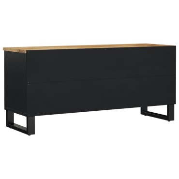 vidaXL Έπιπλο Τηλεόρασης 100x33x46cm Μασίφ Ξύλο Μάνγκο & Επεξ. Ξύλο