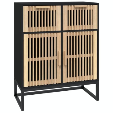 vidaXL Συρταριέρα Μαύρη 60x30x75cm από Επεξεργασμένο Ξύλο 1 τεμ.