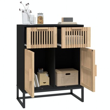 vidaXL Συρταριέρα Μαύρη 60x30x75cm από Επεξεργασμένο Ξύλο 1 τεμ.