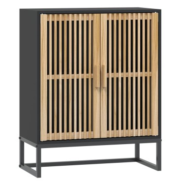 vidaXL Συρταριέρα Μαύρη 60x30x75cm από Επεξεργασμένο Ξύλο 1 τεμ.