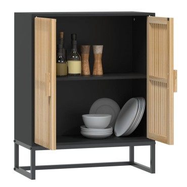 vidaXL Συρταριέρα Μαύρη 60x30x75cm από Επεξεργασμένο Ξύλο 1 τεμ.