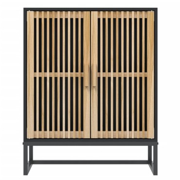 vidaXL Συρταριέρα Μαύρη 60x30x75cm από Επεξεργασμένο Ξύλο 1 τεμ.