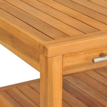 vidaXL Έπιπλο Μπάνιου με 2 Ράφια 74x45x75cm από Μασίφ Ξύλο 1 τεμ.