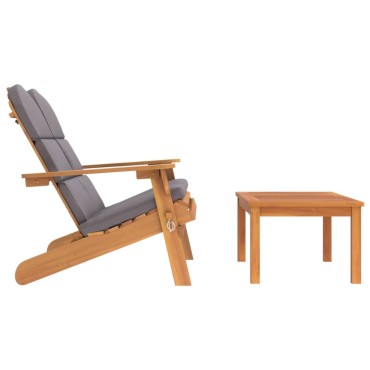 vidaXL Σαλόνι Κήπου Adirondack Σετ 2 τεμ. από Μασίφ Ξύλο Ακακίας 126x84x90cm