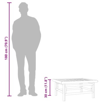 vidaXL Τραπεζάκι Κήπου 65x55x30cm από Μπαμπού