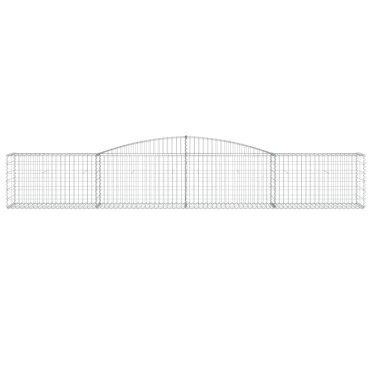 vidaXL Συρματοκιβώτια Τοξωτά 2 τεμ. 400x50x60/80 εκ. Γαλβαν. Ατσάλι