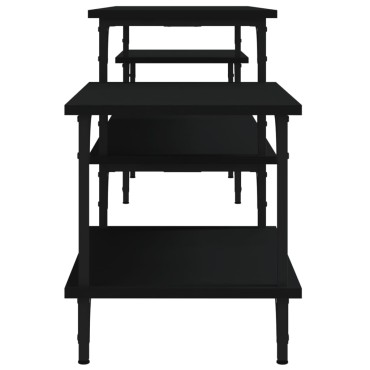 vidaXL Έπιπλο Τηλεόρασης Μαύρο 197x35x52cm από Επεξεργασμένο Ξύλο