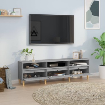 vidaXL Έπιπλο Τηλεόρασης Γκρι Σκυρ. 150x30x44,5cm Επεξ. Ξύλο