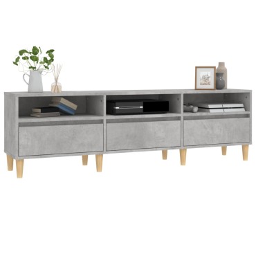 vidaXL Έπιπλο Τηλεόρασης Γκρι Σκυρ. 150x30x44,5cm Επεξ. Ξύλο