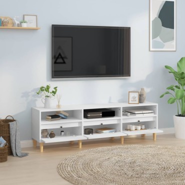 vidaXL Έπιπλο Τηλεόρασης Λευκό 150x30x44,5cm Επεξεργασμένο Ξύλο