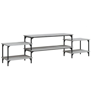vidaXL Έπιπλο Τηλεόρασης Γκρι Sonoma 197x35x52cm Επεξεργασμένο Ξύλο