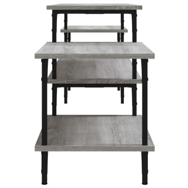 vidaXL Έπιπλο Τηλεόρασης Γκρι Sonoma 197x35x52cm Επεξεργασμένο Ξύλο