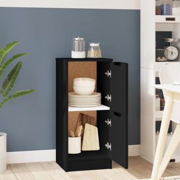 vidaXL Ντουλάπι Μαύρο 30x30x70cm από Επεξεργασμένο Ξύλο 1 τεμ.