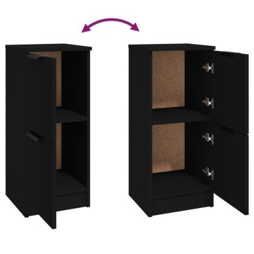 vidaXL Ντουλάπι Μαύρο 30x30x70cm από Επεξεργασμένο Ξύλο 1 τεμ.