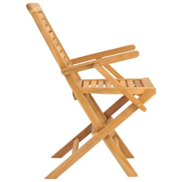 vidaXL Καρέκλες Κήπου Πτυσσόμενες 2 τεμ. 56x63x90cm Μασίφ Ξύλο Teak