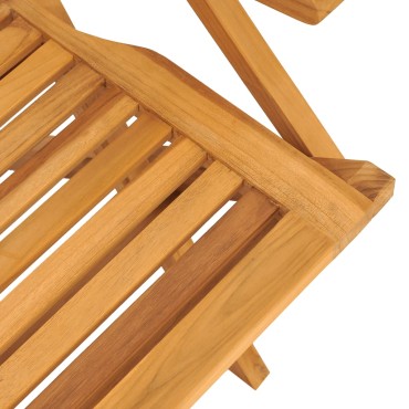 vidaXL Καρέκλες Κήπου Πτυσσόμενες 2 τεμ. 56x63x90cm Μασίφ Ξύλο Teak