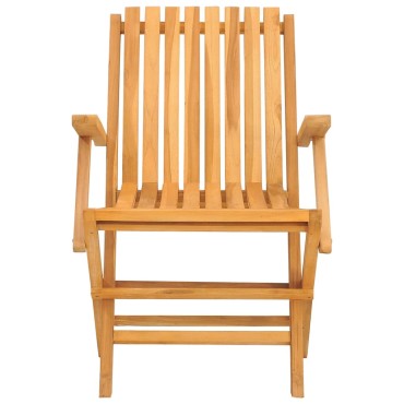 vidaXL Καρέκλες Κήπου Πτυσσόμενες 2 τεμ. 61x67x90cm Μασίφ Ξύλο Teak