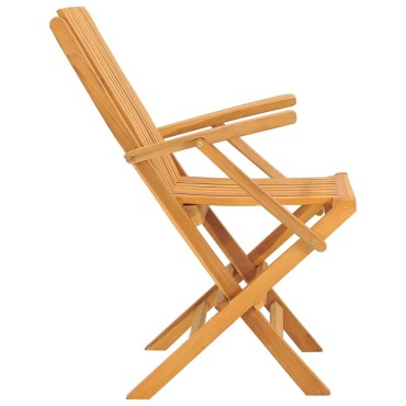vidaXL Καρέκλες Κήπου Πτυσσόμενες 2 τεμ. 61x67x90cm Μασίφ Ξύλο Teak