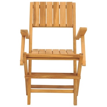 vidaXL Καρέκλες Κήπου Πτυσσόμενες 2 τεμ. 55x61x90cm Μασίφ Ξύλο Teak