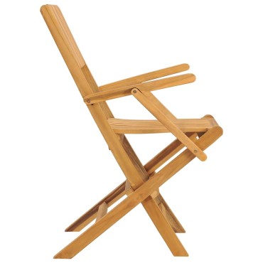 vidaXL Καρέκλες Κήπου Πτυσσόμενες 2 τεμ. 55x61x90cm Μασίφ Ξύλο Teak