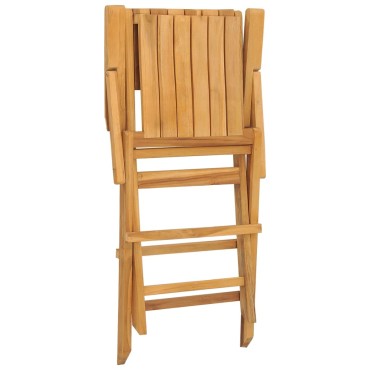 vidaXL Καρέκλες Κήπου Πτυσσόμενες 2 τεμ. 55x61x90cm Μασίφ Ξύλο Teak