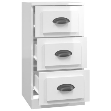 vidaXL Ντουλάπι Γυαλιστερό Λευκό 36x35,5x67,5cm Επεξεργασμένο Ξύλο 1 τεμ.