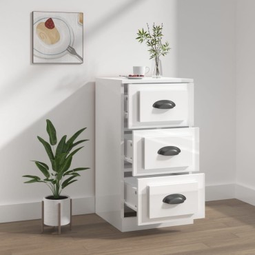 vidaXL Ντουλάπι Γυαλιστερό Λευκό 36x35,5x67,5cm Επεξεργασμένο Ξύλο 1 τεμ.