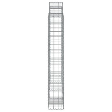 vidaXL Συρματοκιβώτια Τοξωτά 6 τεμ. 200x50x180/200 εκ. Γαλβαν. Ατσάλι