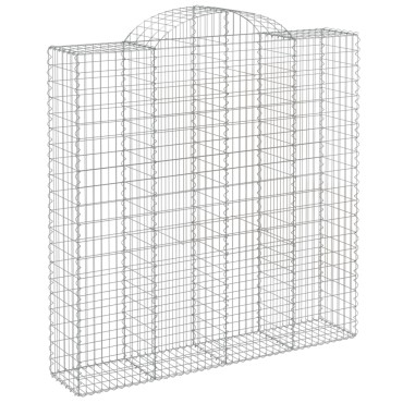 vidaXL Συρματοκιβώτια Τοξωτά 2 τεμ. 200x50x200/220 εκ. Γαλβαν. Ατσάλι