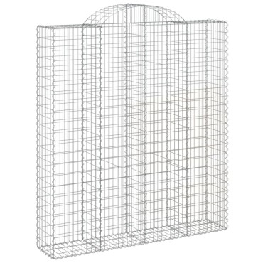 vidaXL Συρματοκιβώτια Τοξωτά 3 τεμ. 200x50x220/240 εκ. Γαλβαν. Ατσάλι