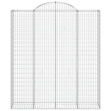 vidaXL Συρματοκιβώτια Τοξωτά 3 τεμ. 200x50x220/240 εκ. Γαλβαν. Ατσάλι