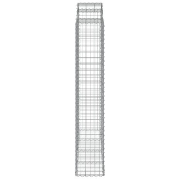 vidaXL Συρματοκιβώτια Τοξωτά 2 τεμ. 200x50x220/240 εκ. Γαλβαν. Ατσάλι