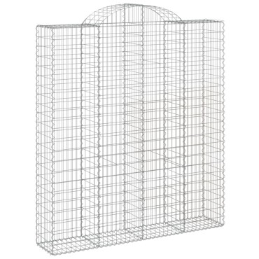 vidaXL Συρματοκιβώτια Τοξωτά 8 τεμ. 200x50x220/240 εκ. Γαλβαν. Ατσάλι