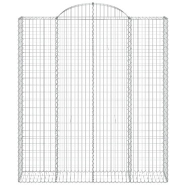 vidaXL Συρματοκιβώτια Τοξωτά 8 τεμ. 200x50x220/240 εκ. Γαλβαν. Ατσάλι