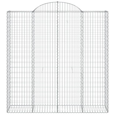 vidaXL Συρματοκιβώτια Τοξωτά 5 τεμ. 200x50x200/220 εκ. Γαλβαν. Ατσάλι