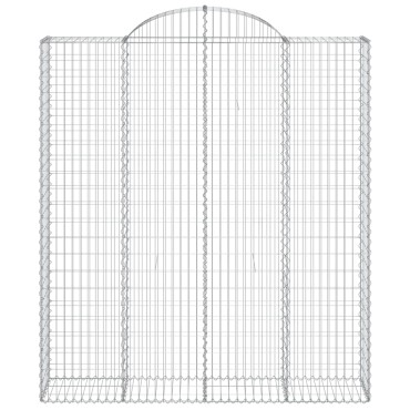 vidaXL Συρματοκιβώτια Τοξωτά 7 τεμ. 200x50x220/240 εκ. Γαλβαν. Ατσάλι