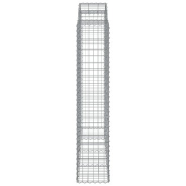 vidaXL Συρματοκιβώτια Τοξωτά 4 τεμ. 200x50x200/220 εκ. Γαλβαν. Ατσάλι