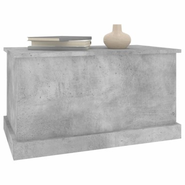 vidaXL Κουτί Αποθήκευσης Γκρι Σκυροδέματος 70x40x38cm Επεξεργ. Ξύλο 1 τεμ.