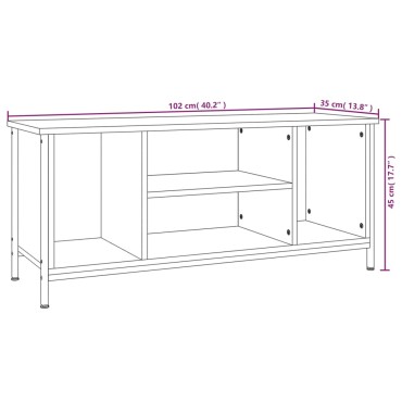 vidaXL Έπιπλο Τηλεόρασης Καπνιστή Δρυς 102x35x45cm Επεξ. Ξύλο